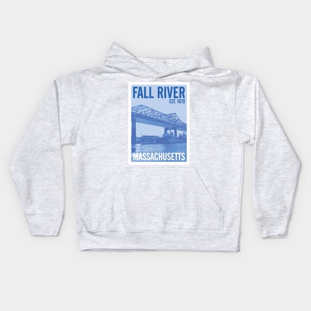 Fall River Massachusetts Kids Hoodie by MacMarlon